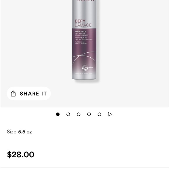 NWT Joico Defy Damage Invincible Frizz-Fighting
Bond Protector 5.5 oz - Picture 5 of 5